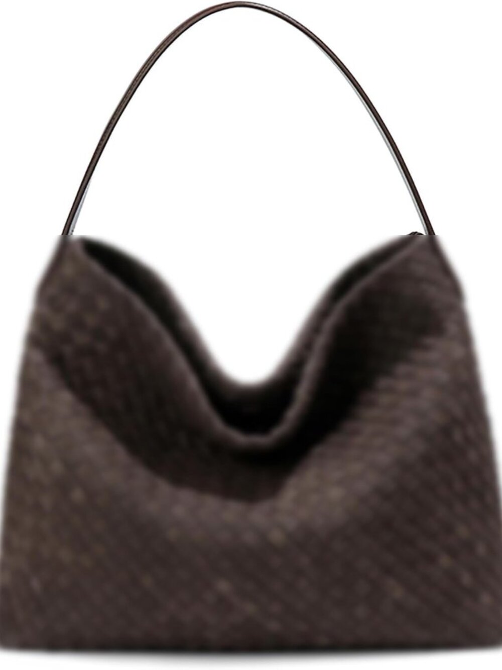Woven Suede Shoulder Bag for Women Suede Hobo Bag Tote Elegant Handbag Satchel f